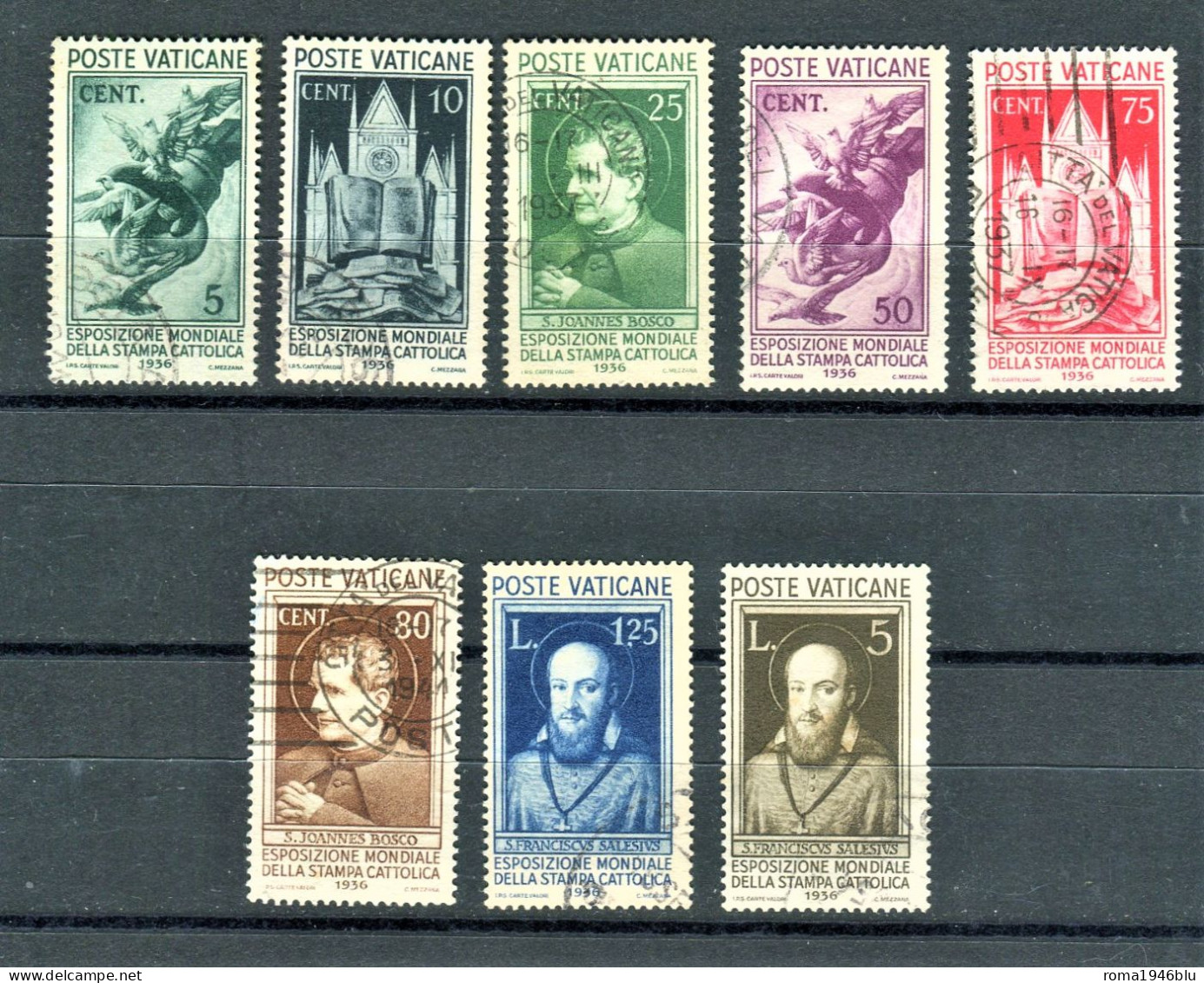 VATICANO 1936 STAMPA CATTOLICA SERIE CPL. USATA - Used Stamps