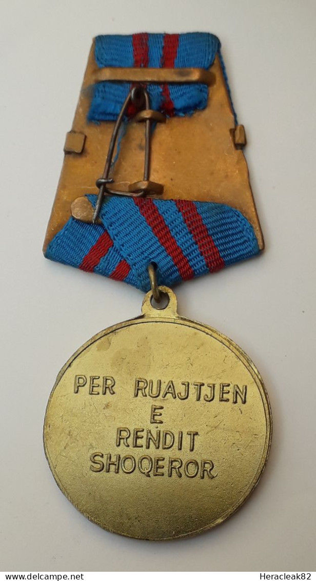 Albania Medal For Maintaining Social Order, RR, 100% Original - Autres & Non Classés
