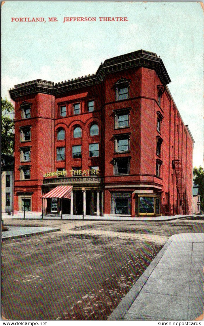 Maine Portland The Jefferson Theater 1907 - Portland