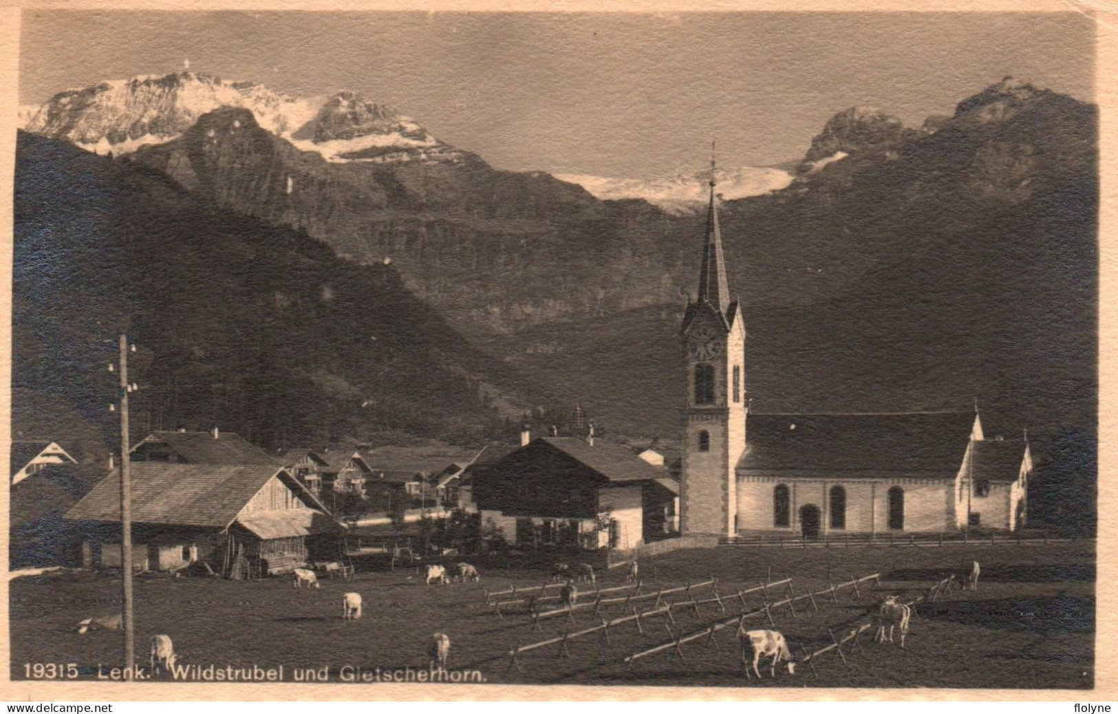 Lenk - Wildstrubel Und Gletscherhorn - Vue Sur Le Village Et L'église - Suisse Switzerland Schweiz - Lenk Im Simmental