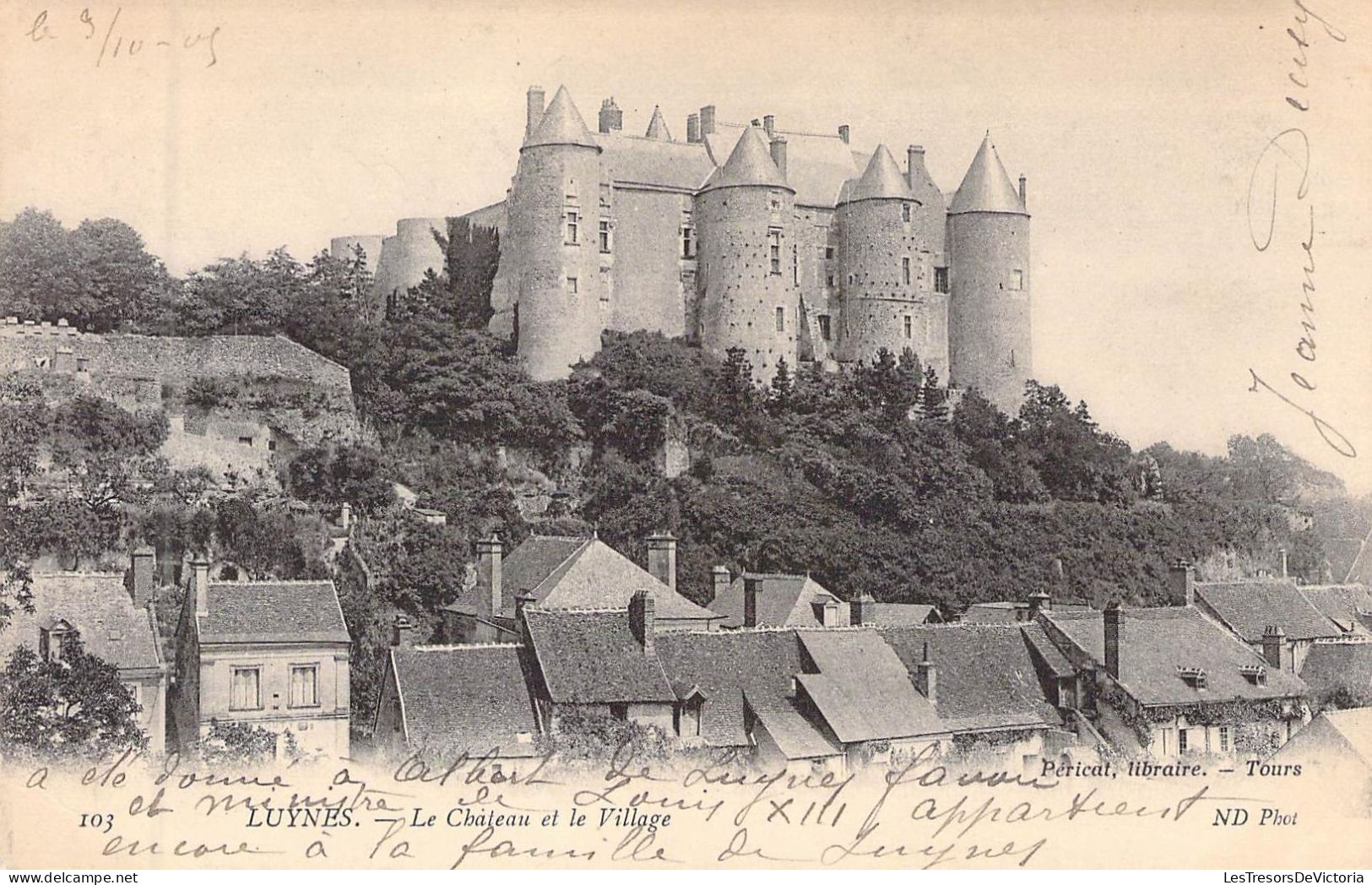 FRANCE - 37 - LUYNES - Le Château Et Le Village - Carte Postale Ancienne - Luynes
