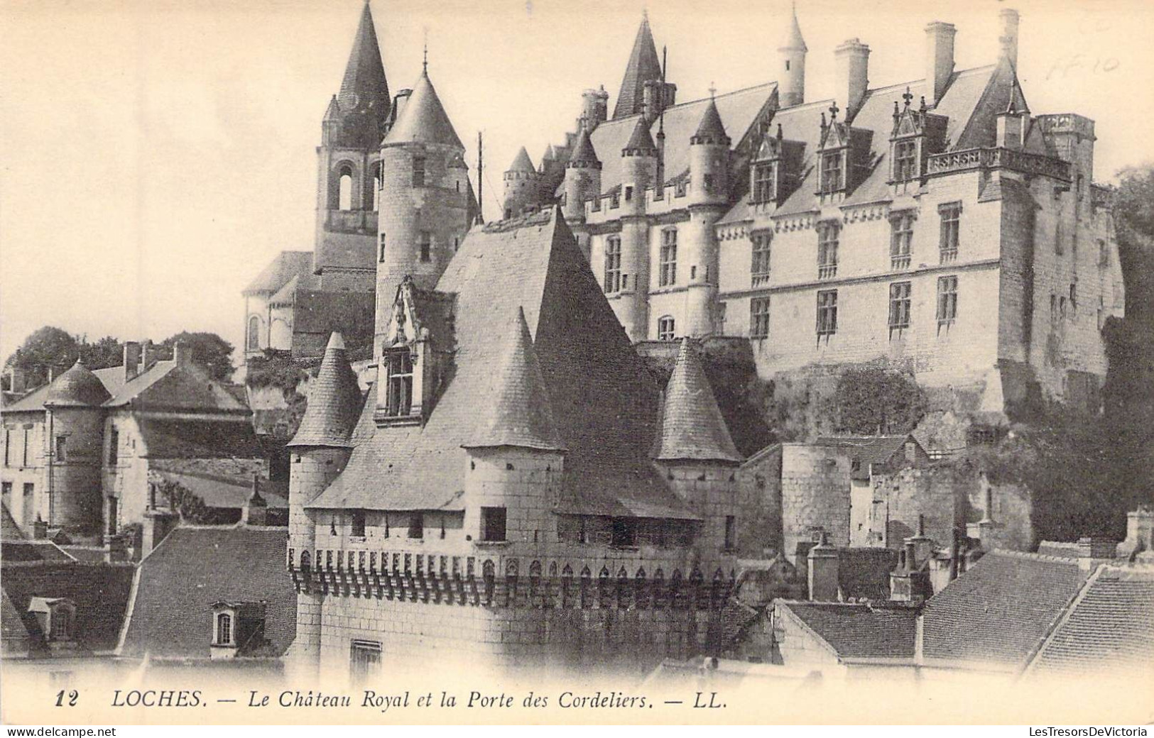 FRANCE - 37 - LOCHES - Le Château Royal Et La Porte Des Cordeliers - LL - Carte Postale Ancienne - Loches