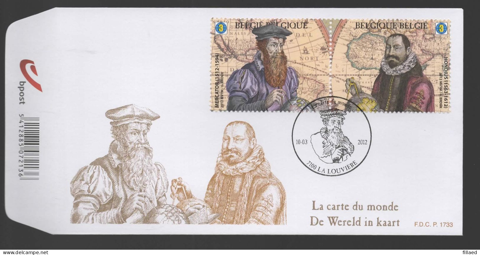 FDC. : Nr 4224/25 Stempel: 7100 La Louviere - 2011-2014