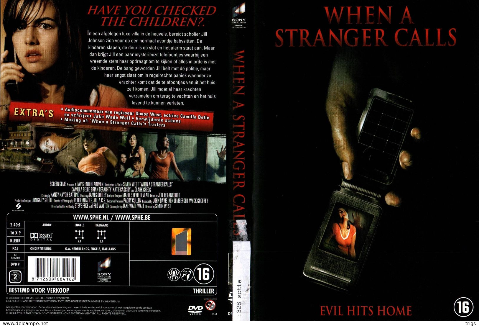 DVD - When A Stranger Calls - Horreur