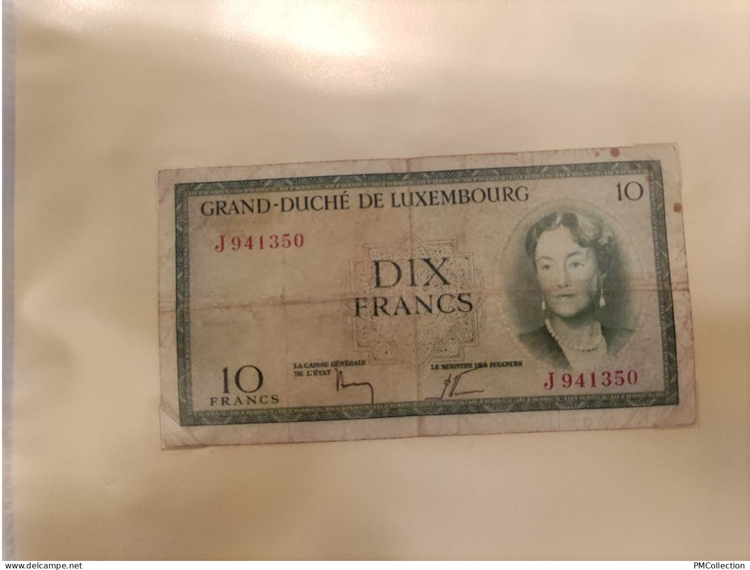 BILLET 10 FRANCS 1954 LUXEMBOURG - Luxembourg