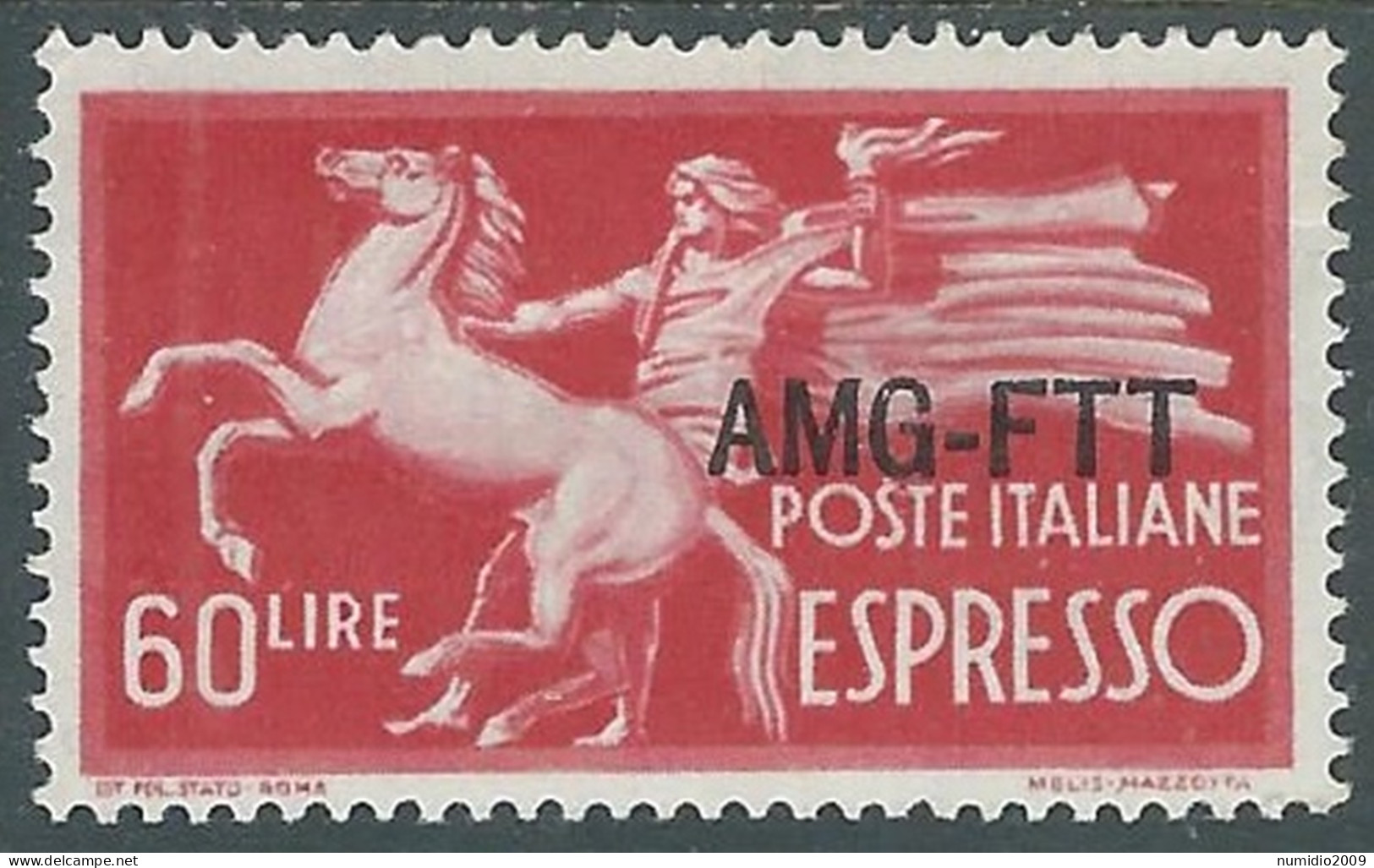 1950 TRIESTE A ESPRESSO 60 LIRE MH * - RC48-10 - Poste Exprèsse