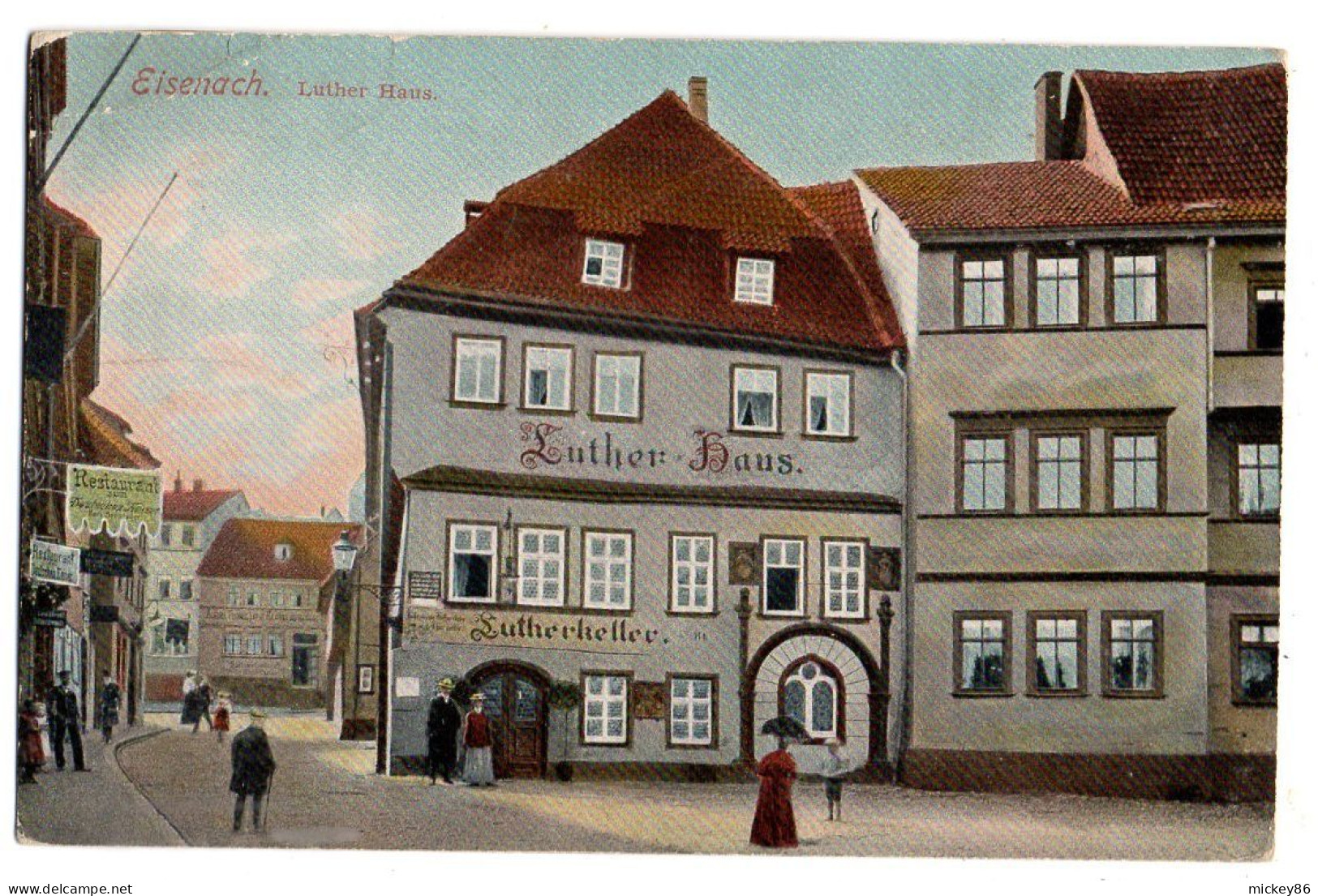 Allemagne--EISENACH --- Luther Haus ( Petite Animation)   ..carte Colorisée.... - Eisenach