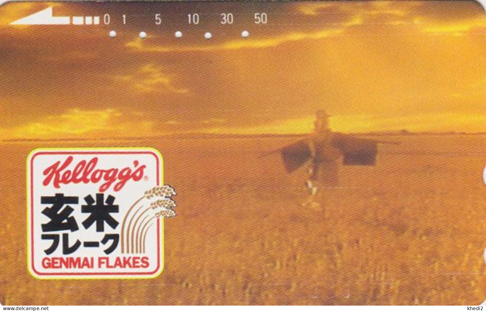 RARE Télécarte JAPON / 110-011 - KELLOGG'S - Champ De Blé & Epouvantail - FOOD JAPAN Phonecard - 52 - Alimentación