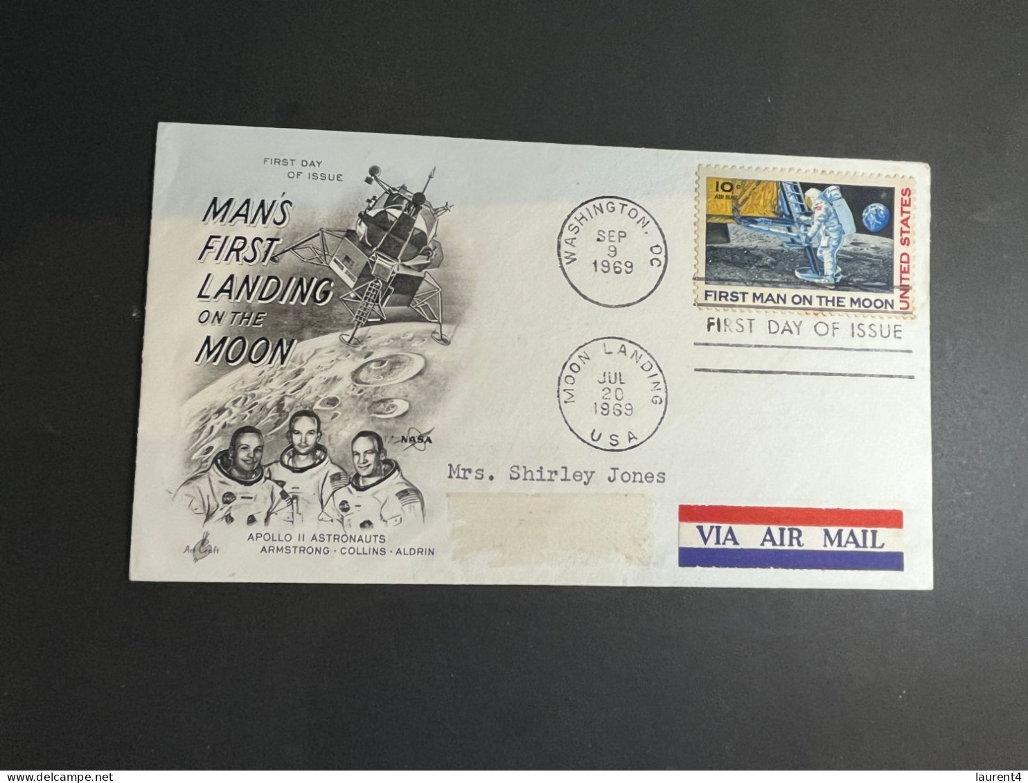 (2 Q 18) USA FDC - Man's First Landing On The Moon 1969 (posted) - North  America