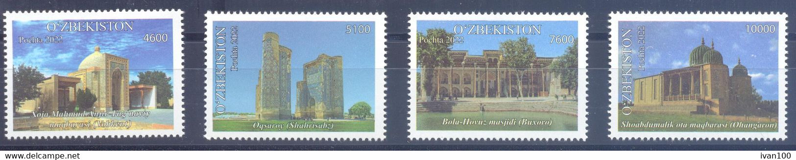 2022. Uzbekistan, Historical Monuments Of Uzbekistan, 4v, Mint/** - Usbekistan