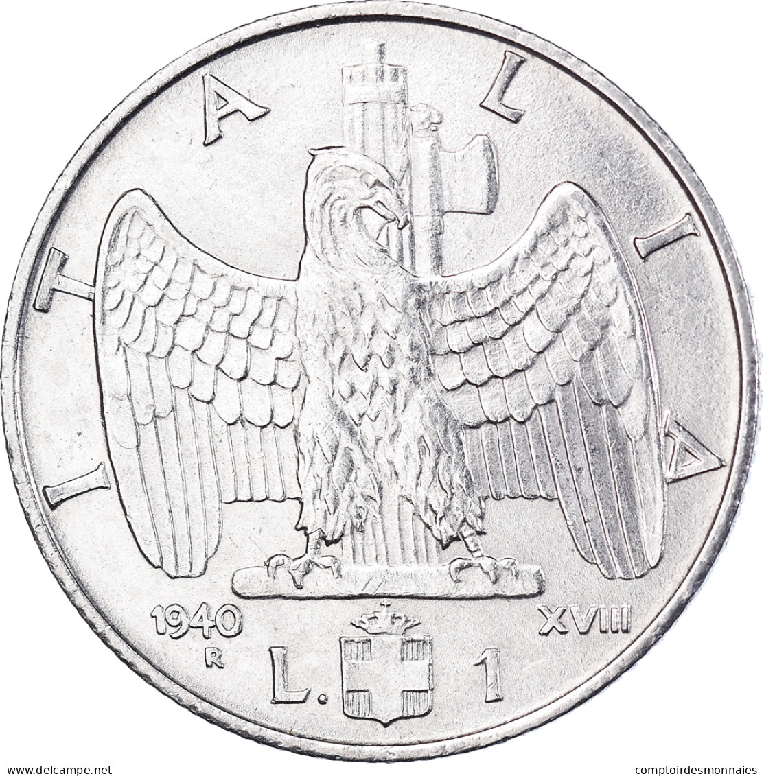Monnaie, Italie, Vittorio Emanuele III, Lira, 1940, Rome, TTB+, Acier - 1 Lira