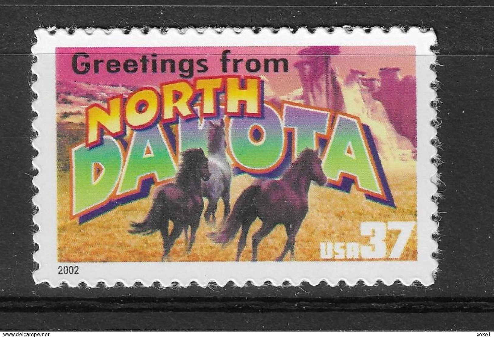 USA 2002 MiNr. 3553 Etats-Unis, United States Greeting Stamps North Dakota Horses MNH** 0.90 € - Chevaux