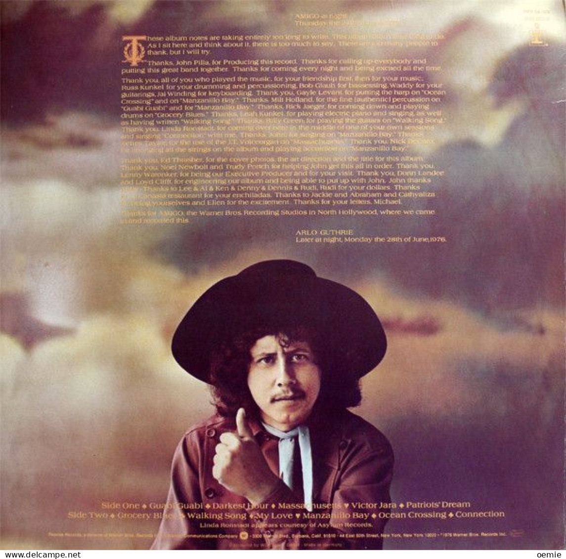 ARLO  GUTHRIE  AMIGO - Country & Folk