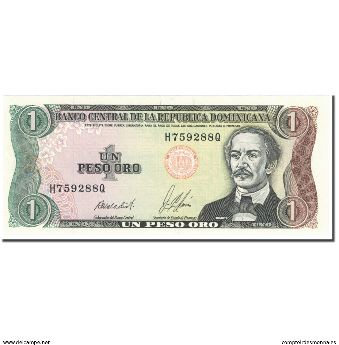 Billet, Dominican Republic, 1 Peso Oro, 1987, Undated (1987), KM:126b, NEUF - Dominicana