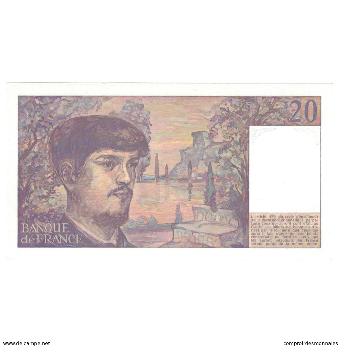 France, 20 Francs, Debussy, 1988, G.023, NEUF, Fayette:66.9, KM:151c - 20 F 1980-1997 ''Debussy''