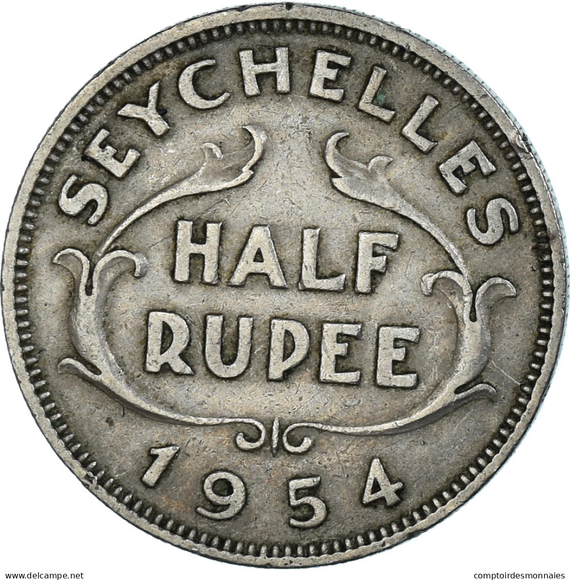 Monnaie, Seychelles, 1/2 Rupee, 1954 - Seychellen