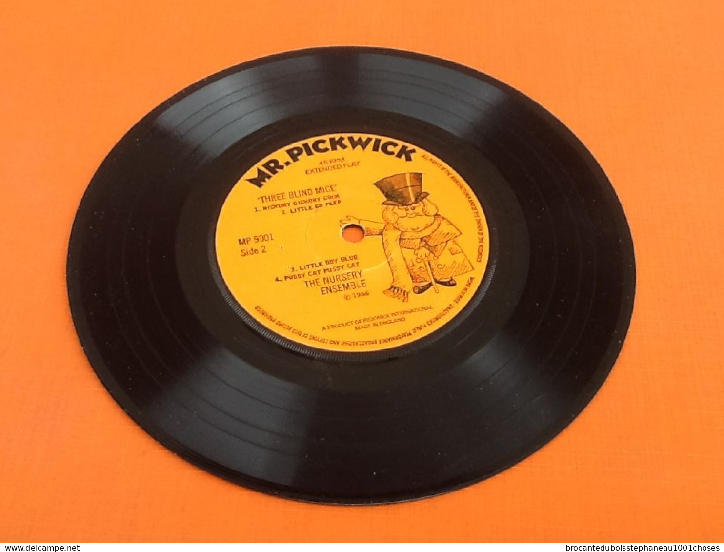 Vinyle 45 Tours Three Blind Mice (3 Souris Aveugles) (1966) Mr Pickwick MP901 - Children