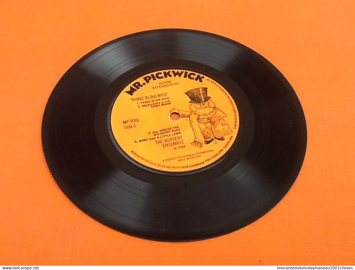 Vinyle 45 Tours Three Blind Mice (3 Souris Aveugles) (1966) Mr Pickwick MP901 - Kinderlieder