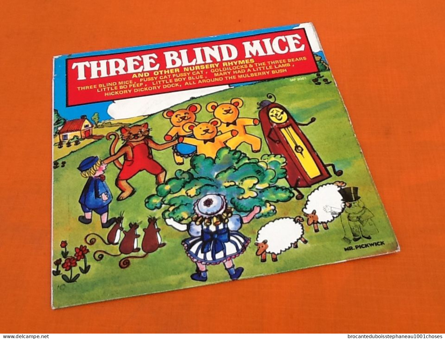 Vinyle 45 Tours Three Blind Mice (3 Souris Aveugles) (1966) Mr Pickwick MP901 - Enfants