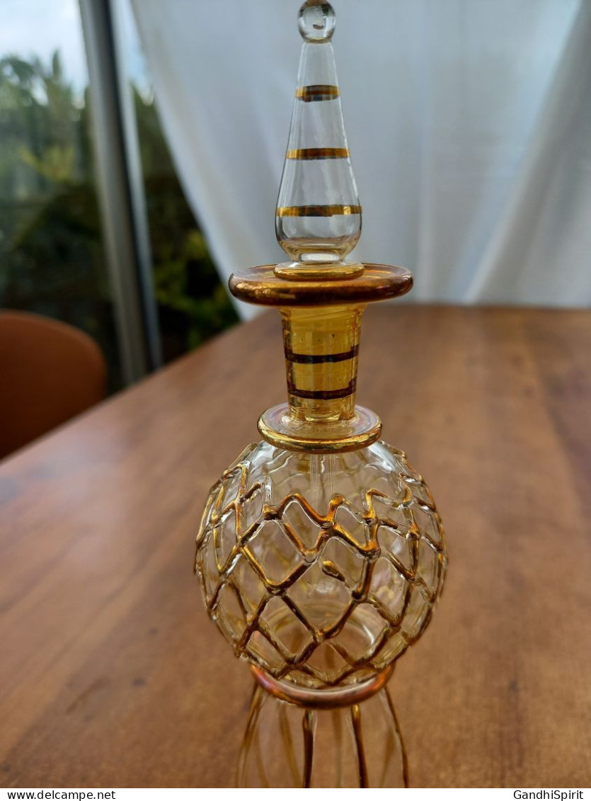 Magnifique Flacon A Parfum - Murano? Verre Iridescent, Irisé - Vintage, Ancien, Bouteille - Glas & Kristall