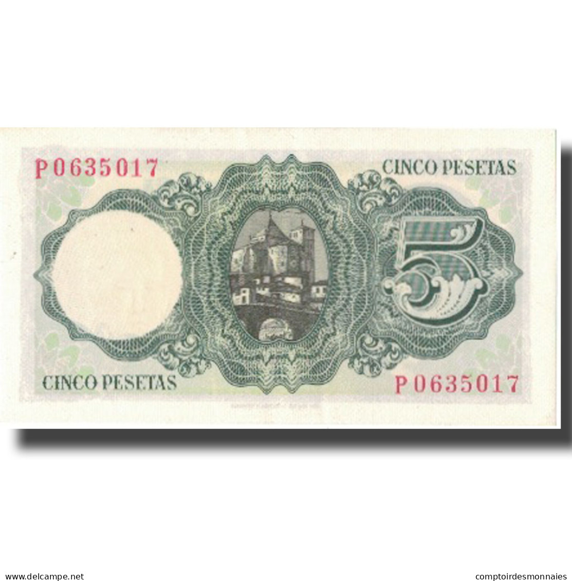 Billet, Espagne, 5 Pesetas, 1951, 1951-08-16, KM:140a, SPL+ - 5 Peseten