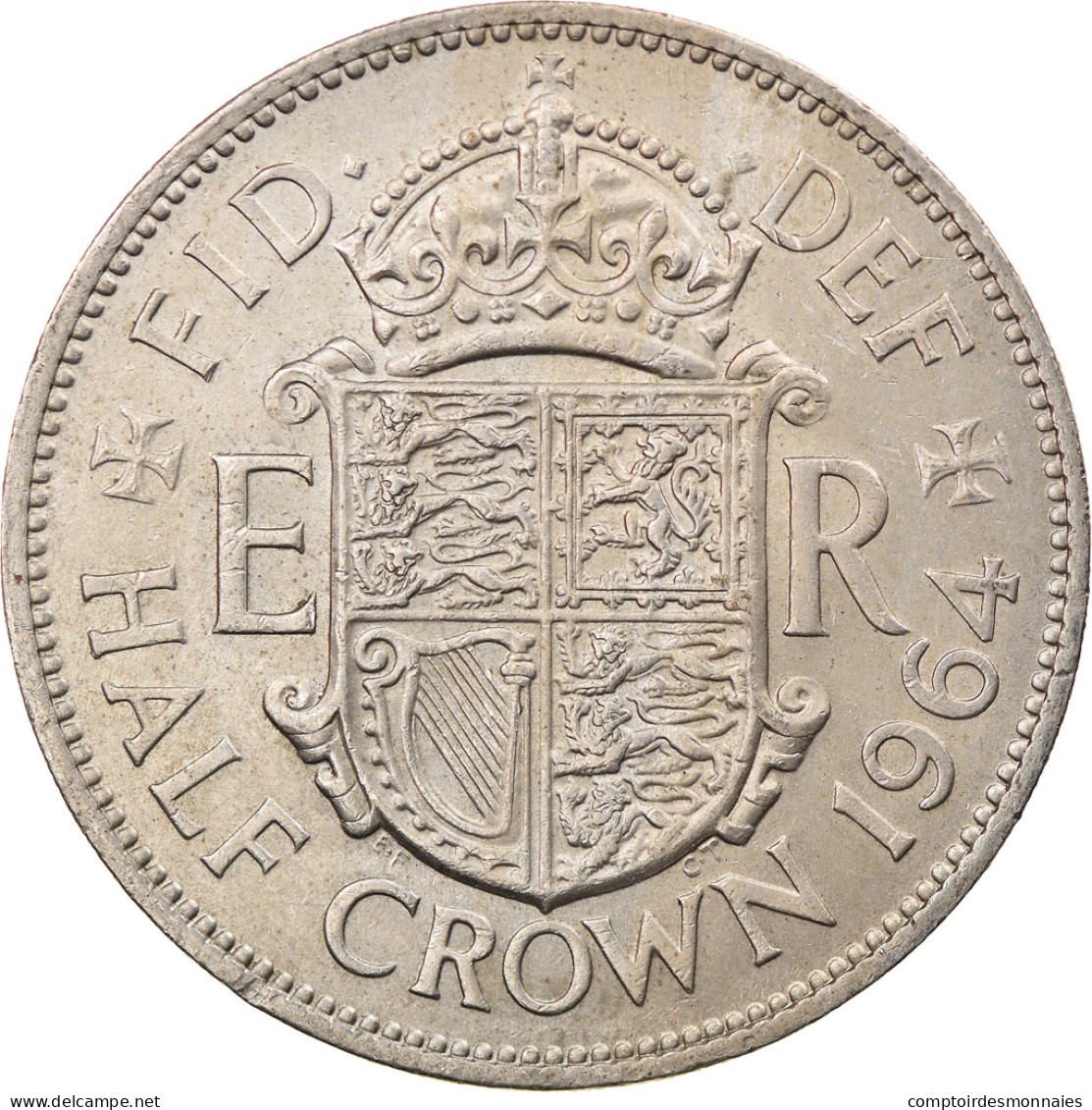 Monnaie, Grande-Bretagne, Elizabeth II, 1/2 Crown, 1964, TTB, Copper-nickel - K. 1/2 Crown