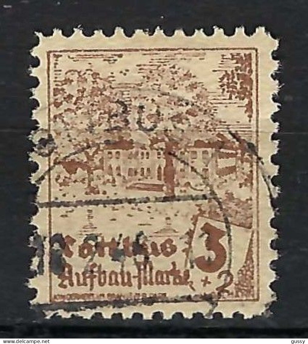 ALLEMAGNE 1946: Timbre "Pour La Reconstruction De Cottbus" De 3p + 2p, Obl. CAD "Cottbus" - Used