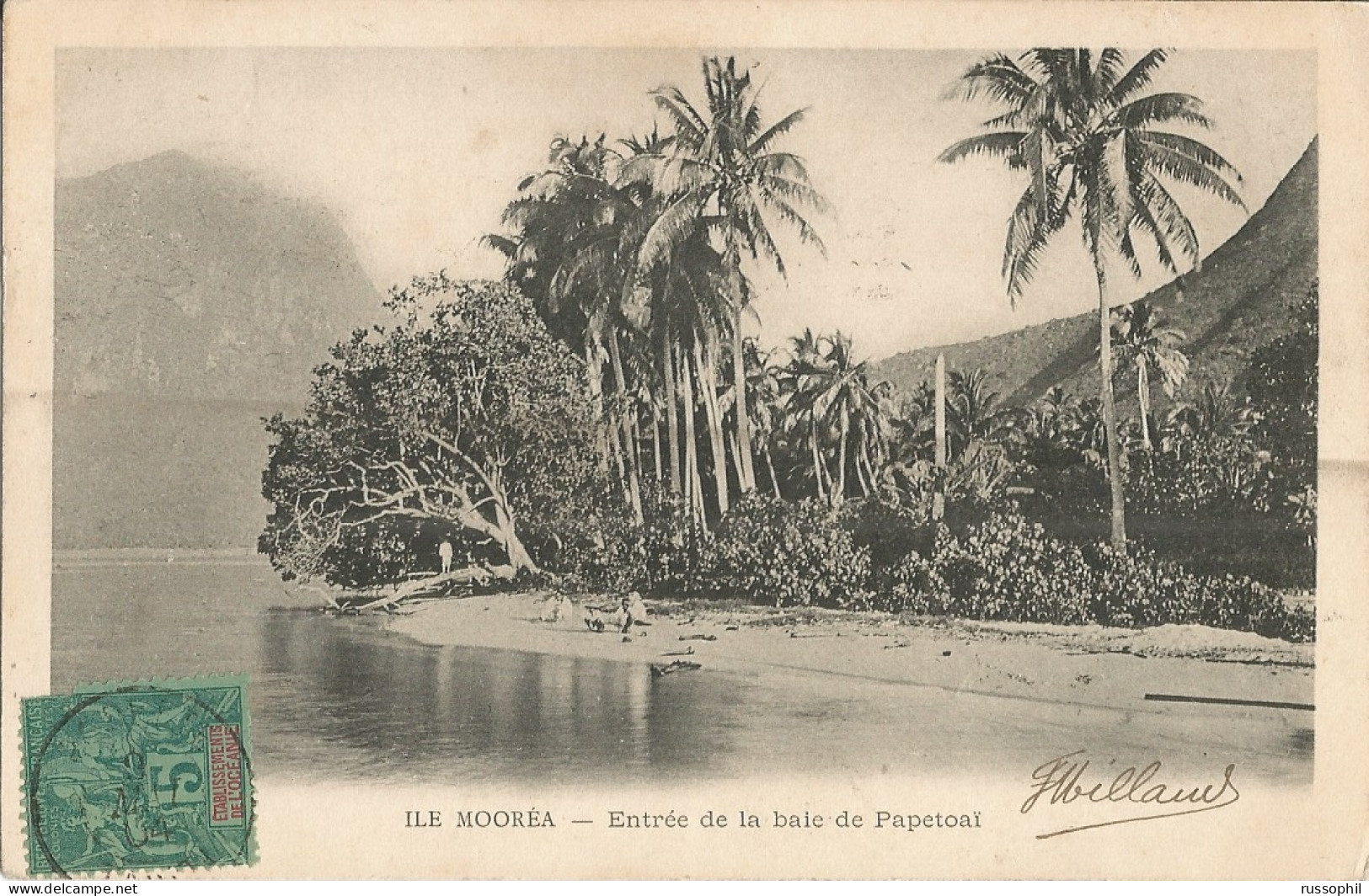 FRENCH POLYNESIA - ILE MOOREA - ENTREE DE LA BAIE DE PAPETOIA - 1904 - Polynésie Française