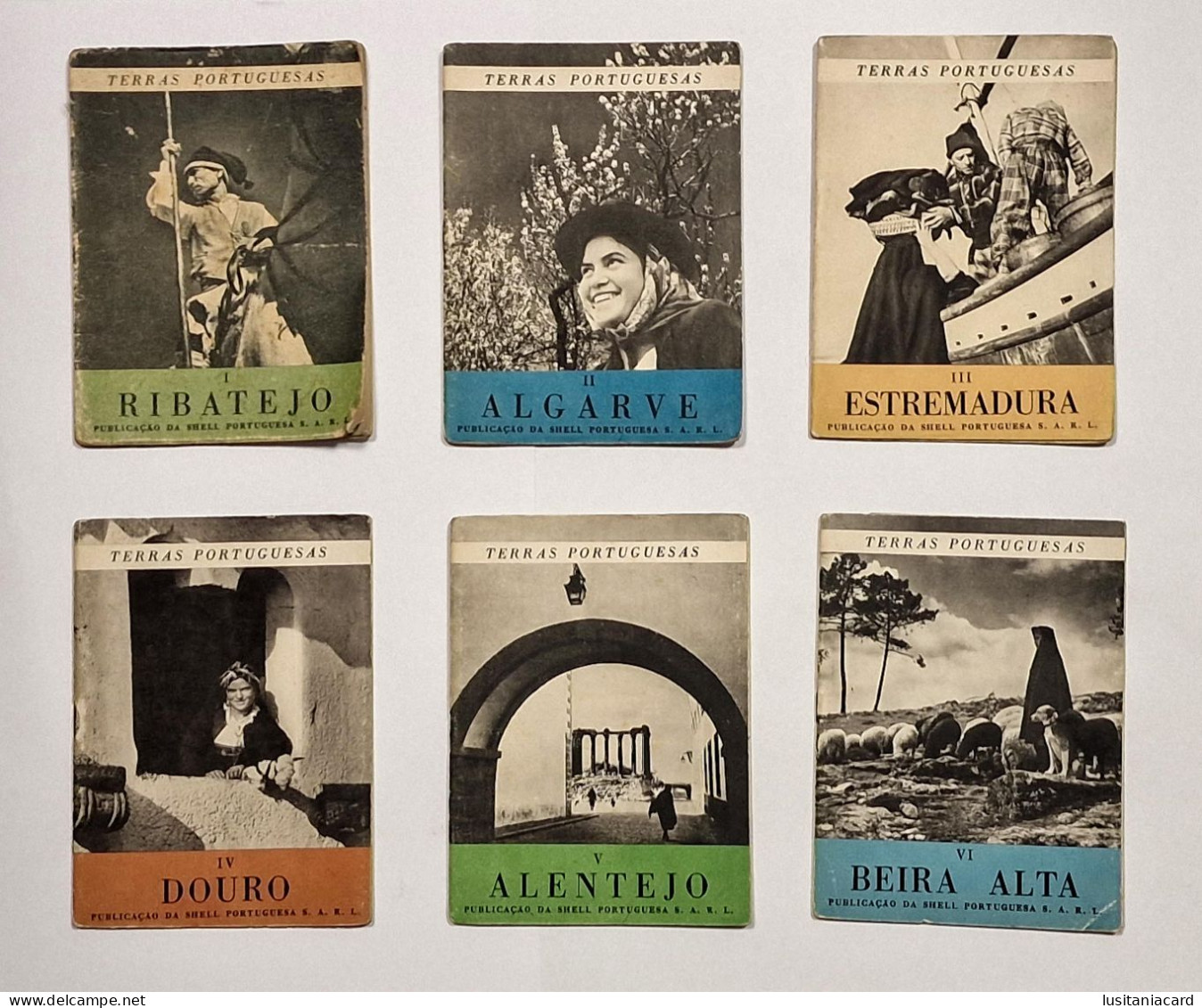 Terras Portuguesas - Colecção Completa ( 15 VOLUMES)(RARO) ( Publicação Da Shell Portuguesa S.A.R.L. - 1944) - Livres Anciens