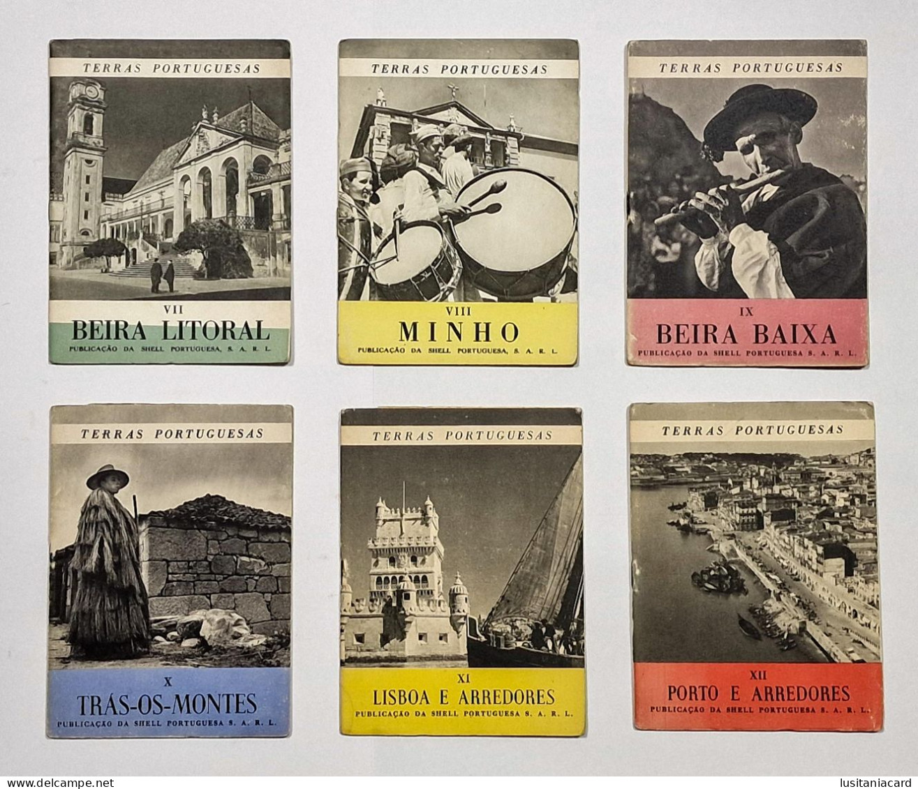 Terras Portuguesas - Colecção Completa ( 15 VOLUMES)(RARO) ( Publicação Da Shell Portuguesa S.A.R.L. - 1944) - Livres Anciens