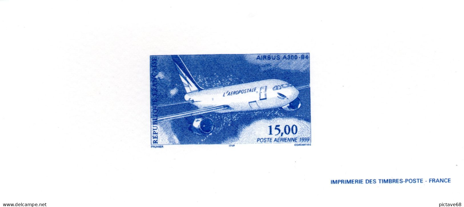 FRANCE / AVIONS / GRAVURE DE LA POSTE  PA N° 63  AIRBUS A380-B4 - Aviation