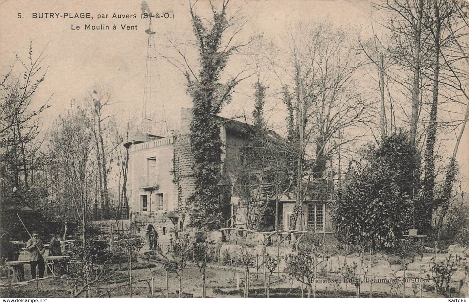 Butry Plage * Par Auvers * Vue Sur Le Moulin à Vent * éolienne - Butry