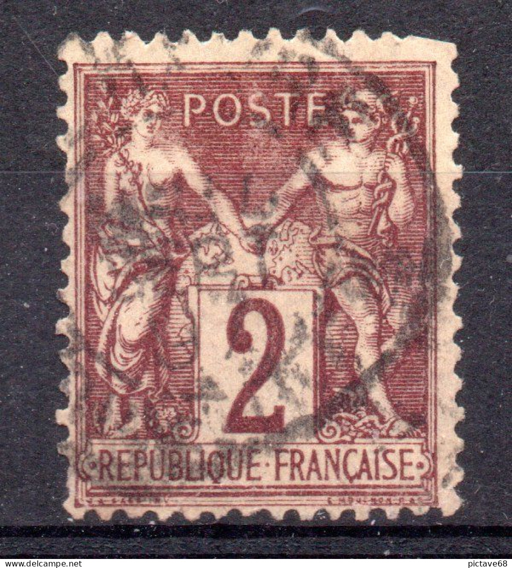 FRANCE / N° 85- 2c BRUN-ROUGE OBLITERE - 1876-1898 Sage (Type II)