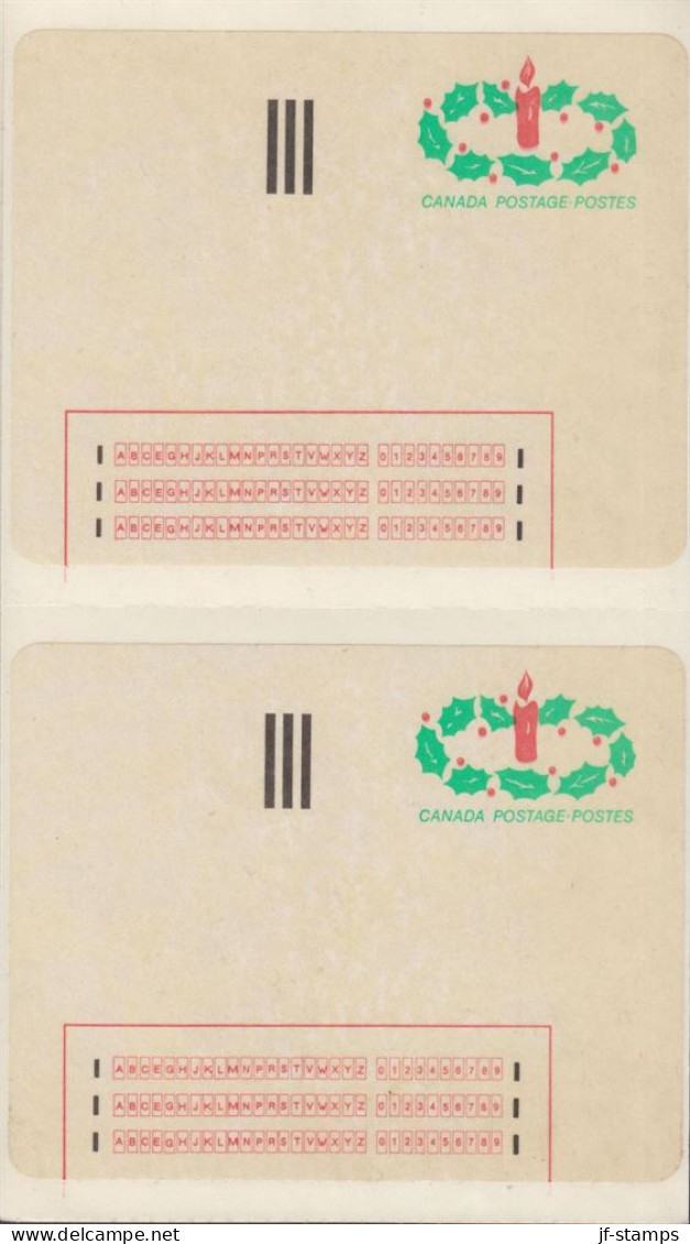 1970. CANADA. 10 Labels CANADA POSTAGE POSTES With Christmas Motive - Ready To Be Placed On Parcels And Le... - JF439352 - Cartas & Documentos