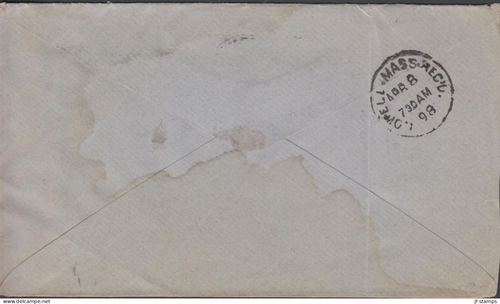 1898. CANADA, Victoria. 2 CENTS (Ahorn Leaves In All Corners)  On Cover To Lowell, Mass, USA C... (Michel 56) - JF439378 - Briefe U. Dokumente