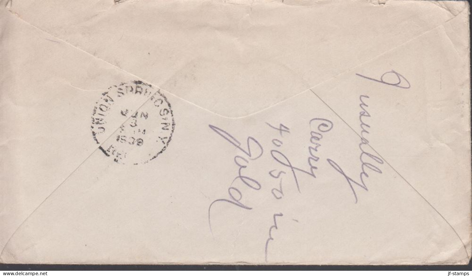 1909. CANADA. EDWARD TWO CENTS On Cover To Union Springs, USA Cancelled SACKVILLE JUN 1 09 N.B... (Michel 78) - JF439380 - Storia Postale