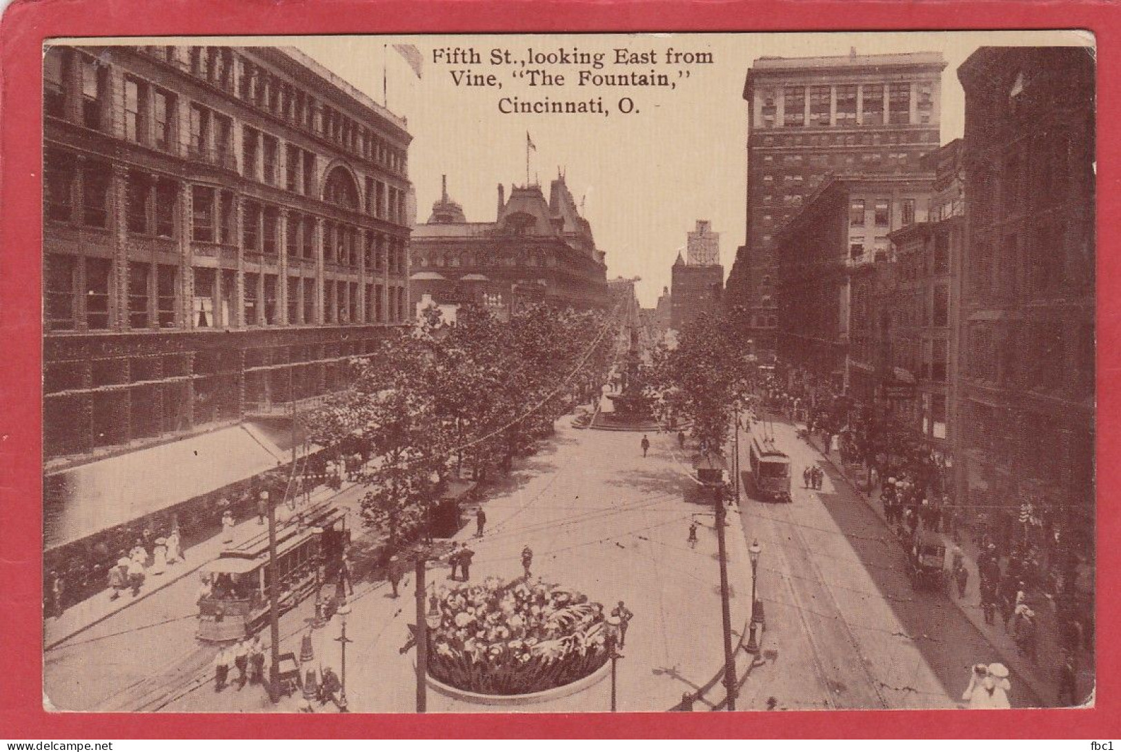 USA: Ohio - Cincinnati - Fifth St. Looking East From Vine, The Fountain - Cincinnati