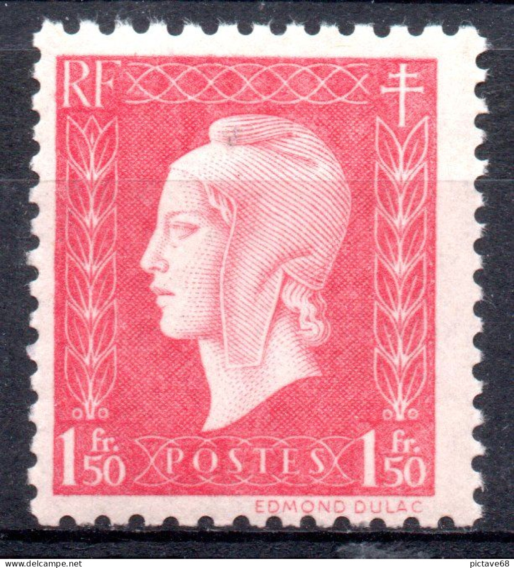 FRANCE / MARIANNE DE DULAC N° 691 -  1f,50 GROSEILLE NEUF * * - 1944-45 Marianne De Dulac