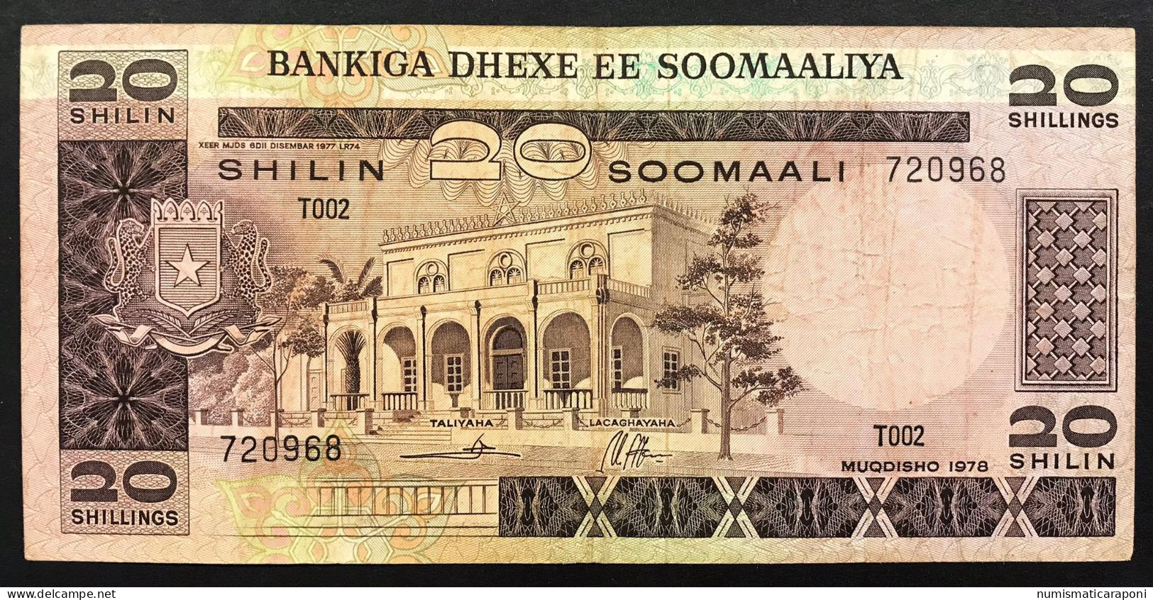 Somalia 20 Shillings 1978 Pick#23  Lotto.4542 - Somalie