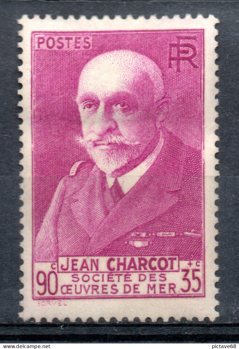 FRANCE /  N° 377A - CHARCOT  NEUF AVEC CHARNIERE - Neufs