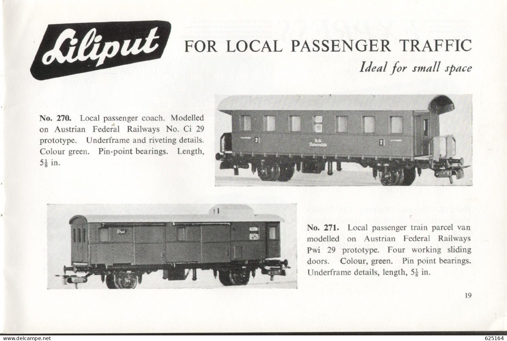 Catalogue LILIPUT 1959 Scale Model Railways Englisch Ausgabe - Anglais