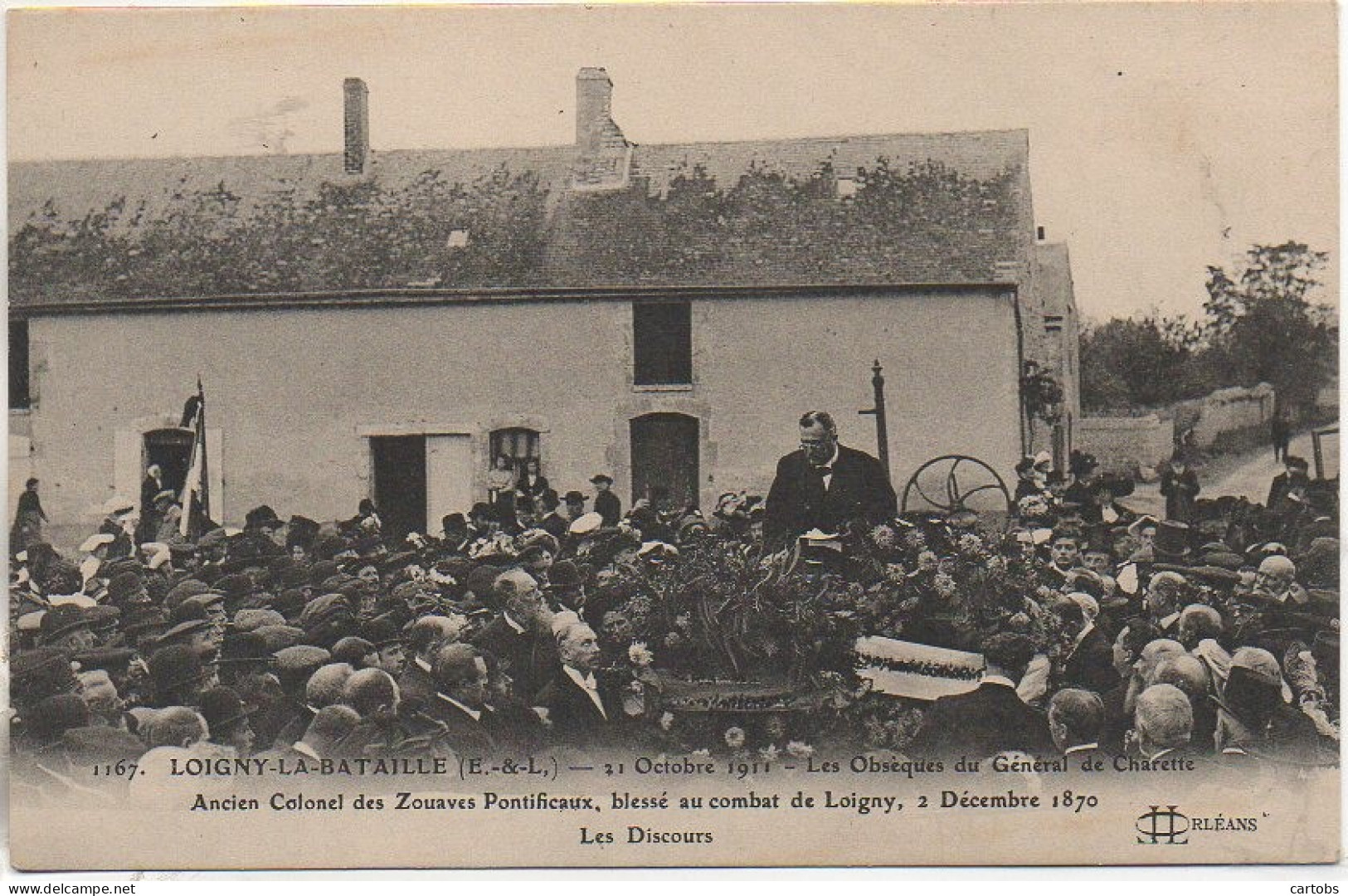28 LOIGNY-la-BATAILLE 21 Octobre 1911 Les Obsèques Du Général De Charette  Les Discours - Loigny