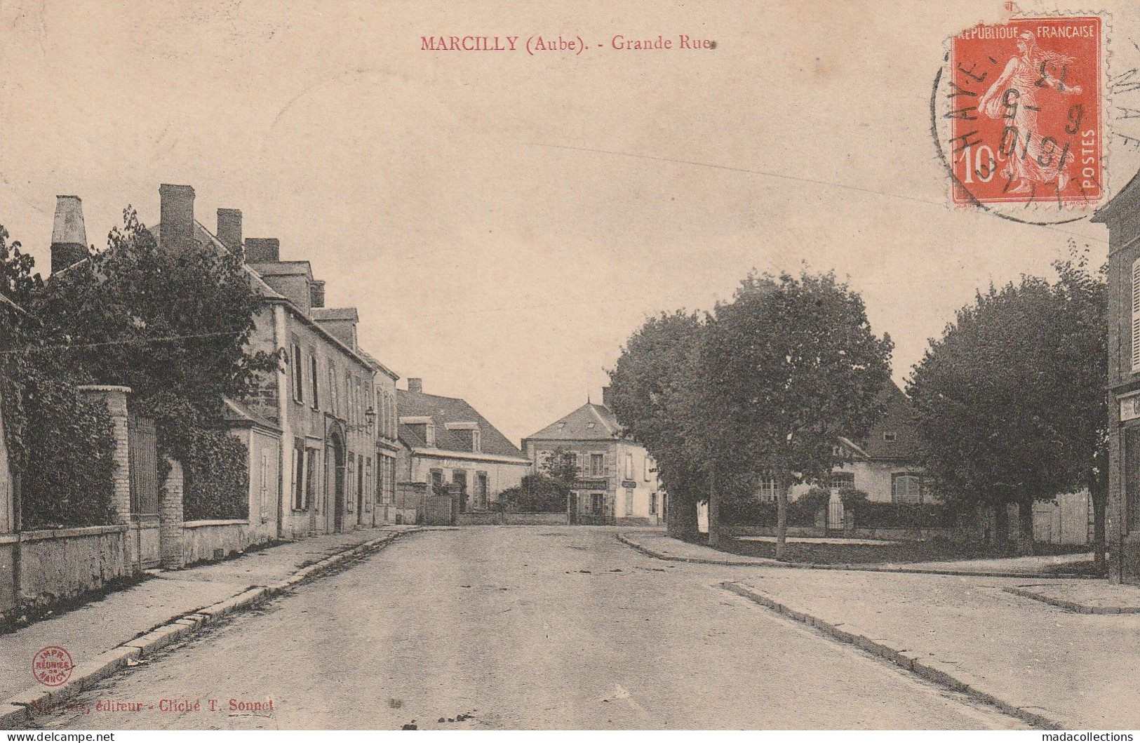 Marcilly (10 - Aube) Grande Rue - Marcilly