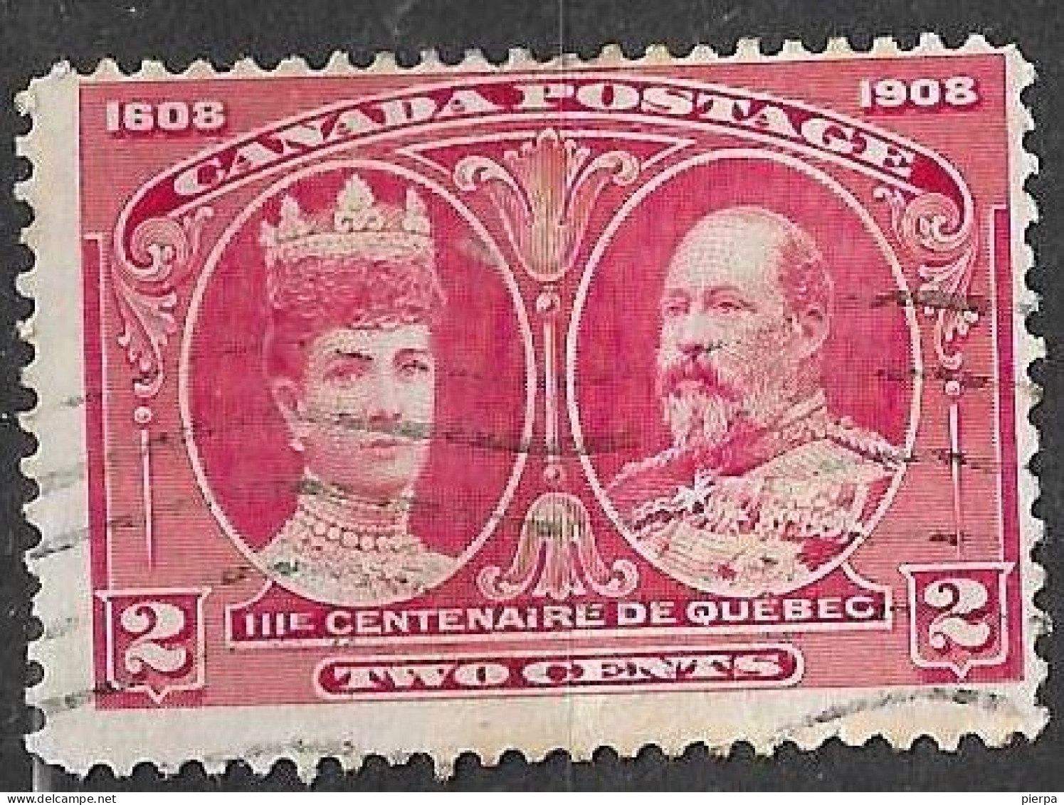 CANADA - 1908 - 300° FONDAZIONE QUEBEC - CENT. 2 - USATO (YVERT 87 - MICHEL 86) - Used Stamps