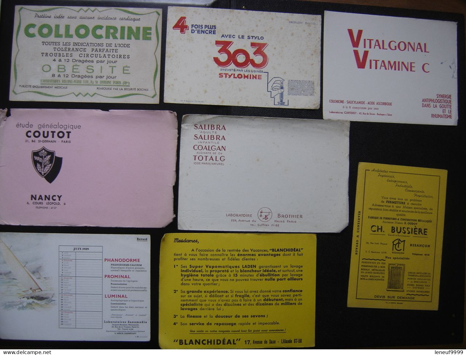 Lot 8 BUVARDS BUVARD Blotting Paper Löschpapier 吸取紙 промокательная бумага 吸墨纸 2 - Collections, Lots & Series