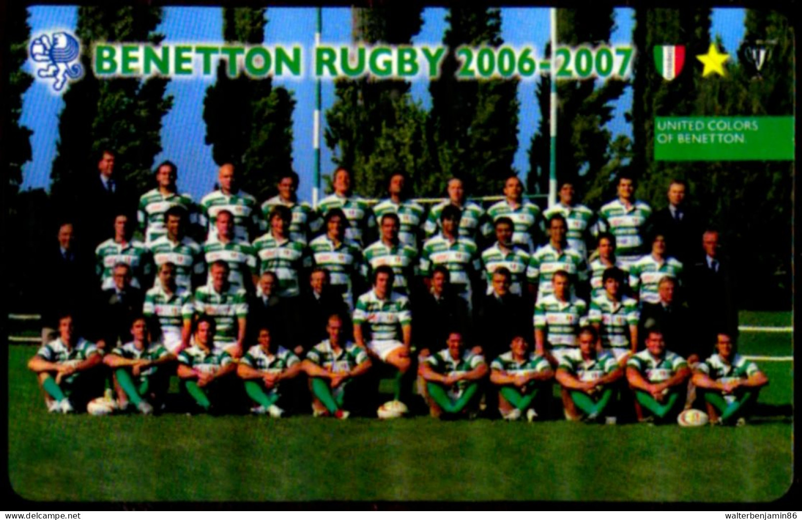 G 2319 821 C&C 4442 SCHEDA TELEFONICA NUOVA BENETTON RUGBY - PROVA ARC - Errori & Varietà