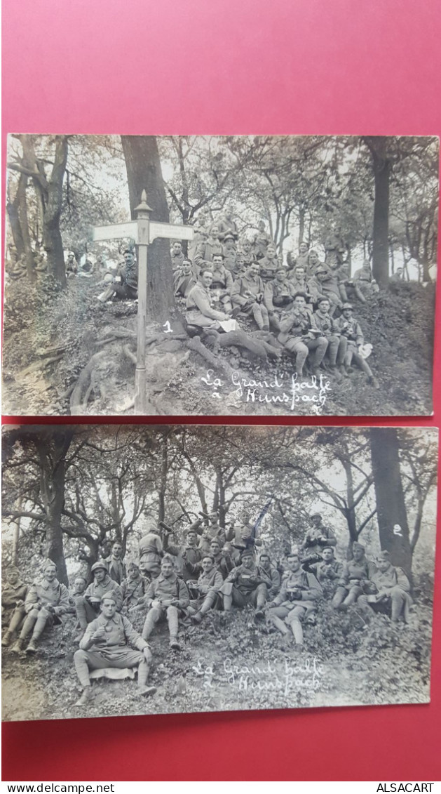 2 Cartes Photos De Militaires  à Hunspach - Hochfelden