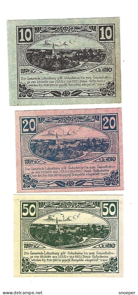 *notgeld   Austria Lohnsburg  Serie Compleet   561/2 - Autriche