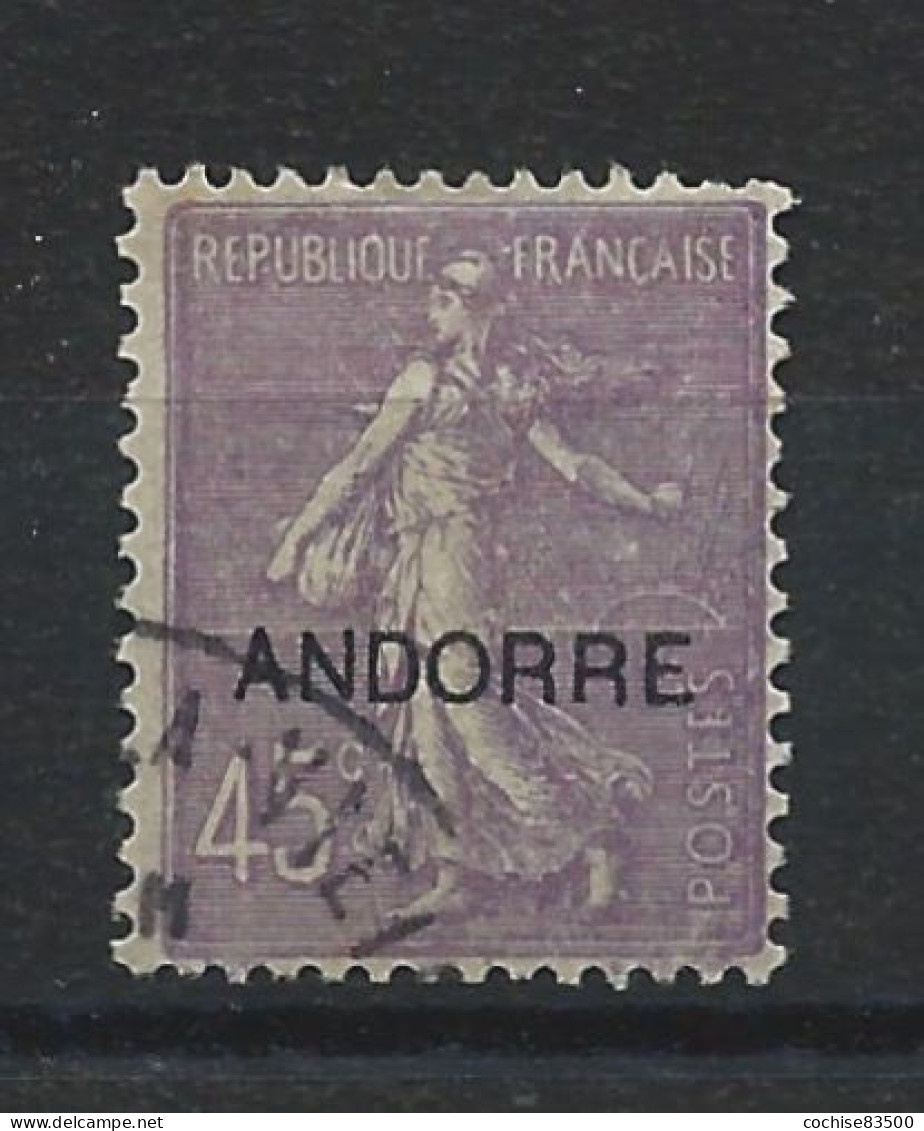 Andorre N°14 Obl (FU) 1931 - Timbres Français Surchargé - Signé - Gebruikt