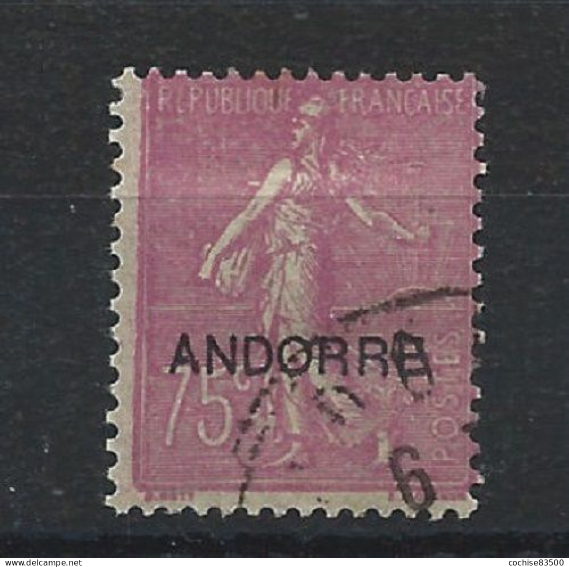 Andorre N°17 Obl (FU) 1931 - Timbres Français Surchargé - Signé - Gebruikt